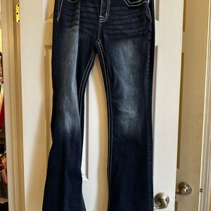 Miss Me Blue Flare Wide Leg Jeans